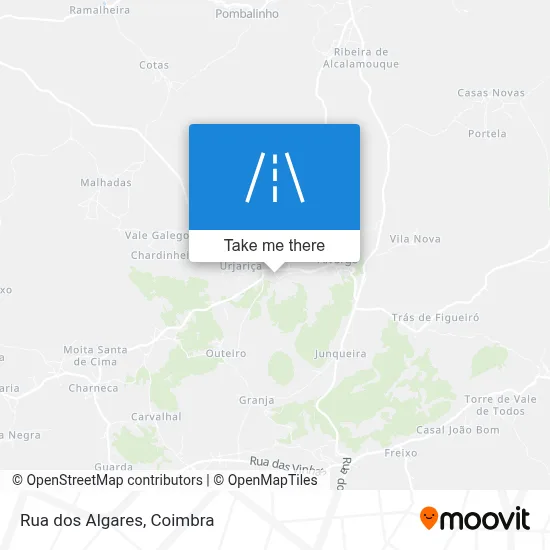 Rua dos Algares map