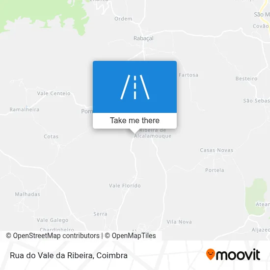 Rua do Vale da Ribeira map