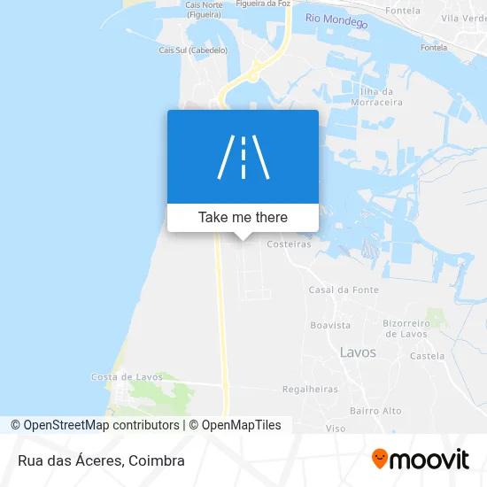 Rua das Áceres map
