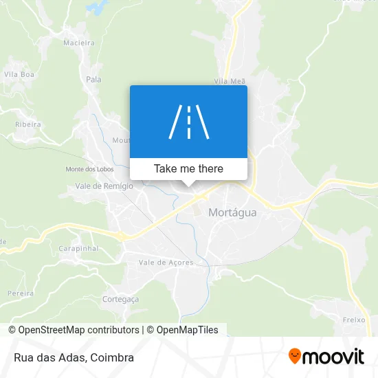 Rua das Adas map
