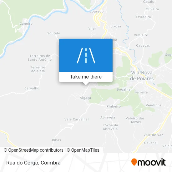 Rua do Corgo map