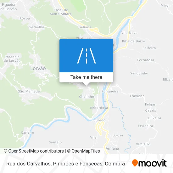 Rua dos Carvalhos, Pimpões e Fonsecas map