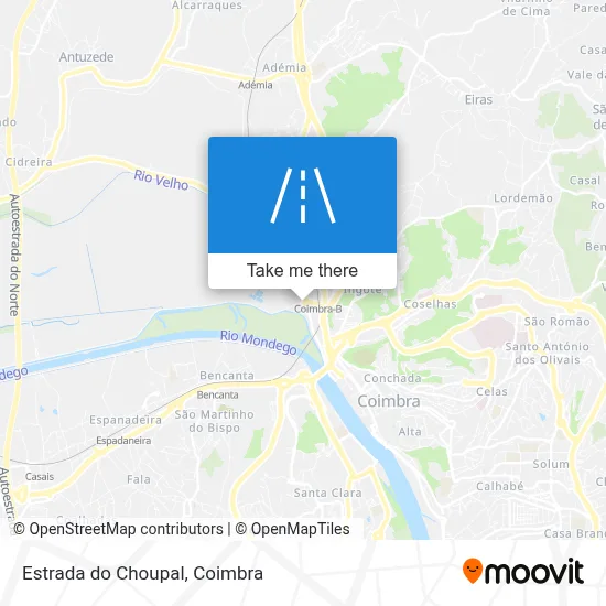 Estrada do Choupal map