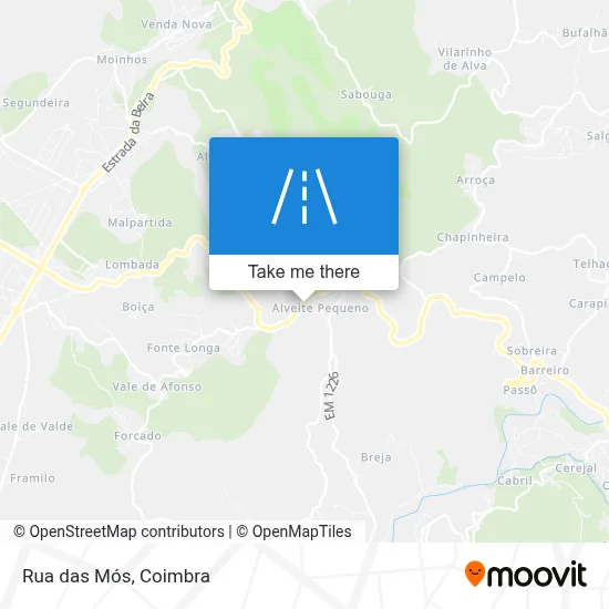 Rua das Mós map
