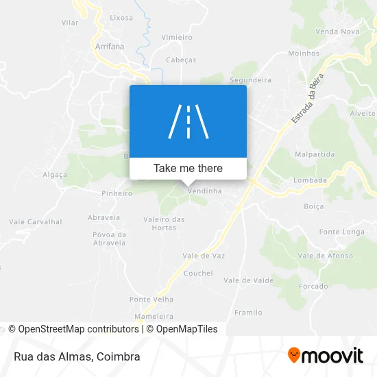 Rua das Almas map