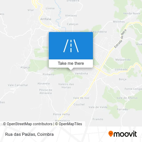 Rua das Paúlas map