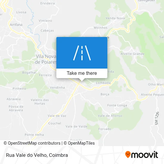 Rua Vale do Velho map