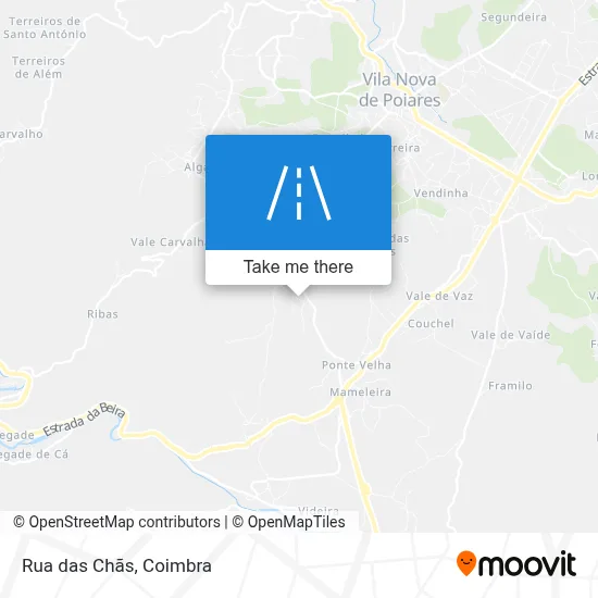 Rua das Chãs map