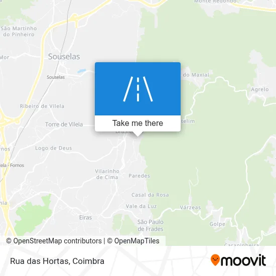 Rua das Hortas map