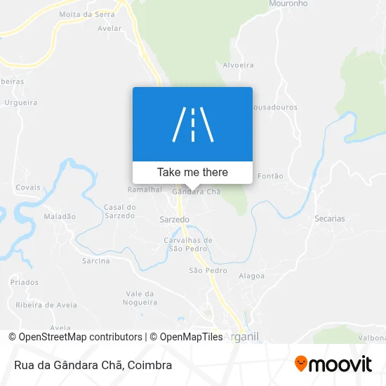Rua da Gândara Chã map