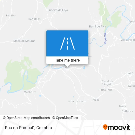 Rua do Pombal" map