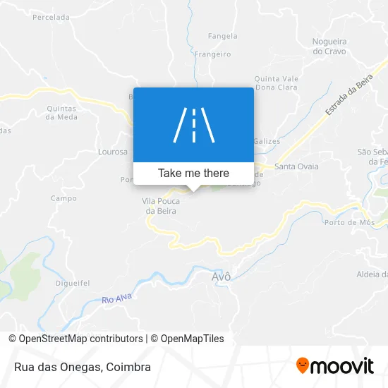 Rua das Onegas map
