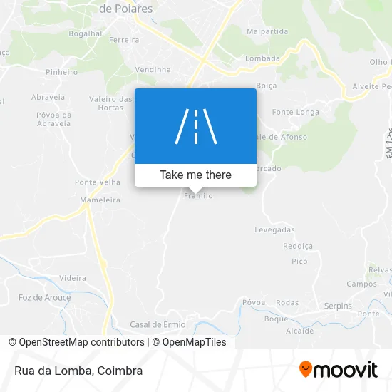 Rua da Lomba map