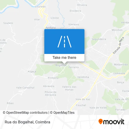 Rua do Bogalhal map