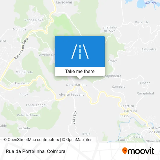 Rua da Portelinha map