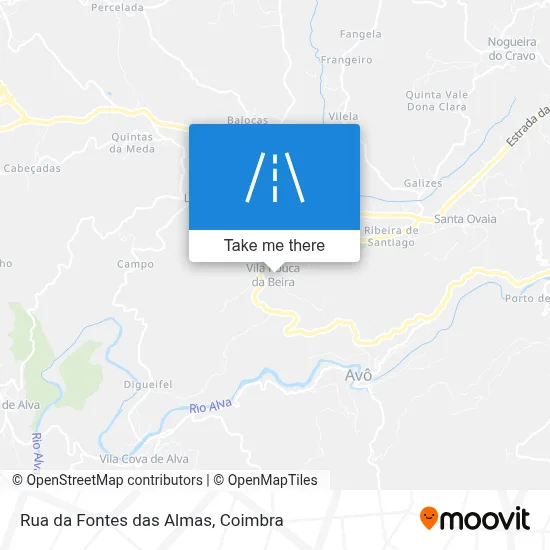 Rua da Fontes das Almas map