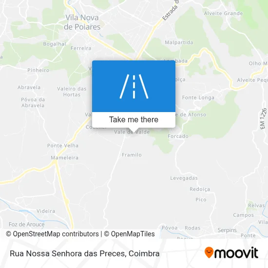 Rua Nossa Senhora das Preces map
