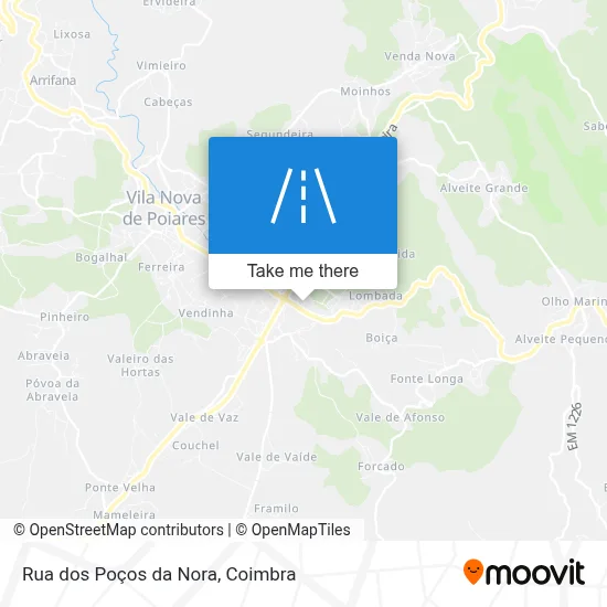 Rua dos Poços da Nora map