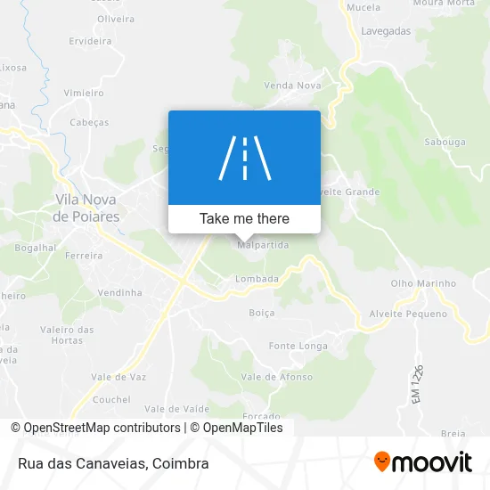 Rua das Canaveias map