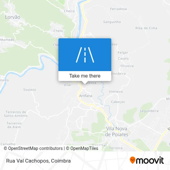 Rua Val Cachopos map