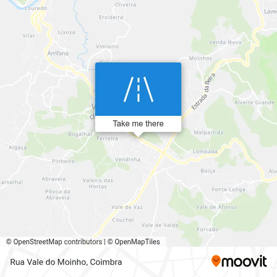 Rua Vale do Moinho map