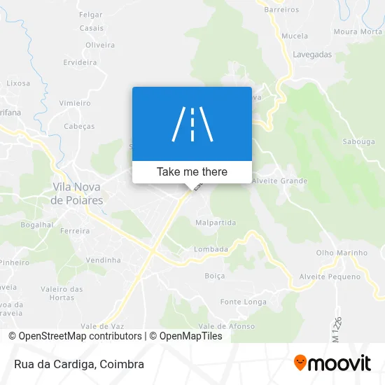 Rua da Cardiga map