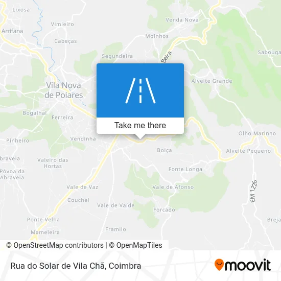 Rua do Solar de Vila Chã map