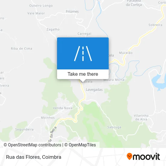 Rua das Flores map
