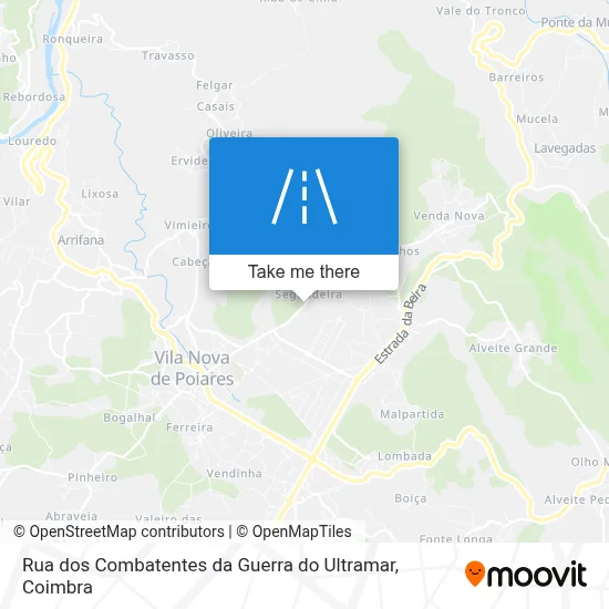 Rua dos Combatentes da Guerra do Ultramar map