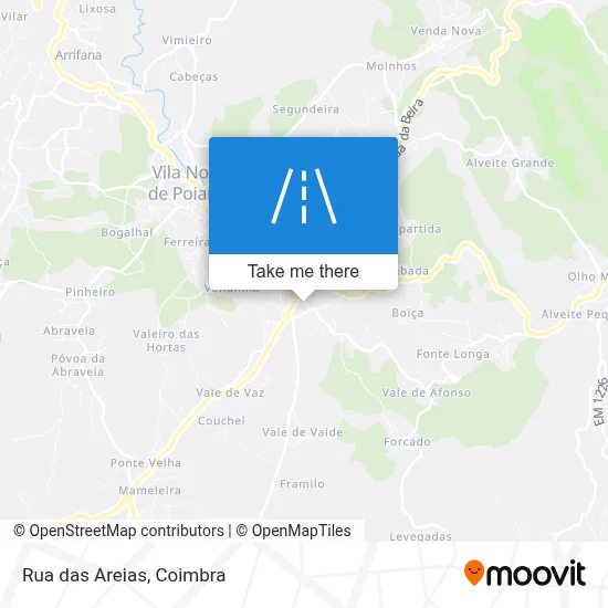 Rua das Areias map