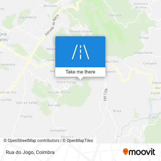 Rua do Jogo map