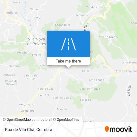 Rua de Vila Chã map