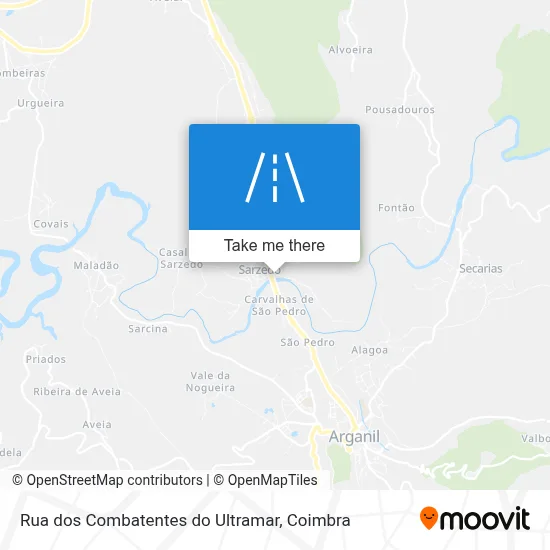 Rua dos Combatentes do Ultramar map