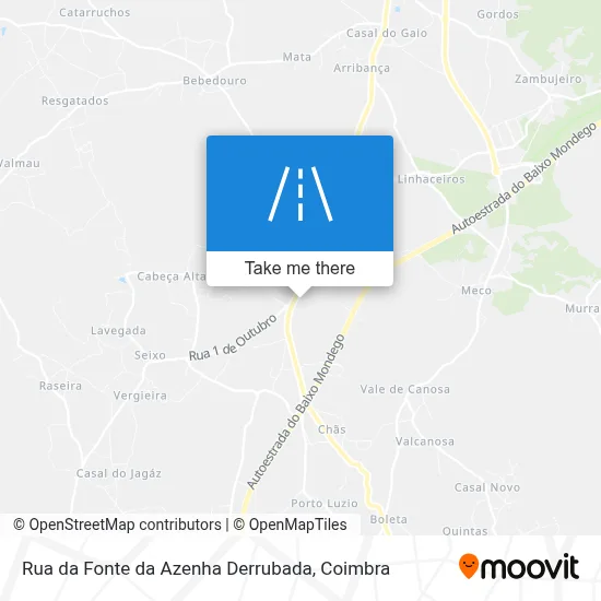 Rua da Fonte da Azenha Derrubada map