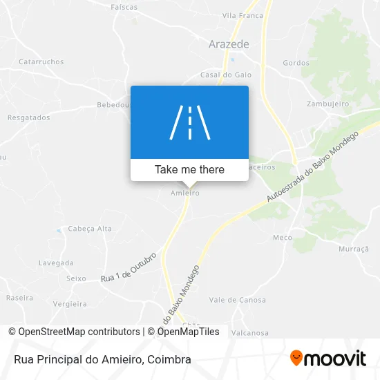 Rua Principal do Amieiro map