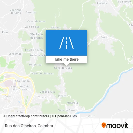 Rua dos Olheiros map