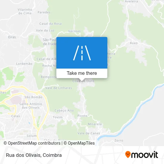 Rua dos Olivais map