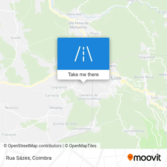 Rua Sázes map