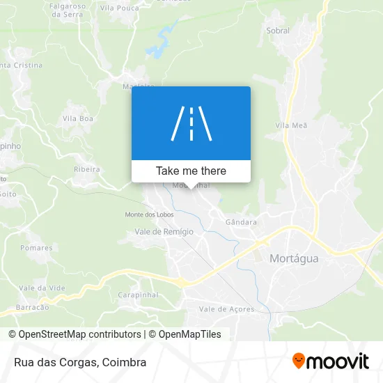 Rua das Corgas map
