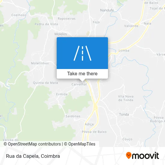 Rua da Capela mapa