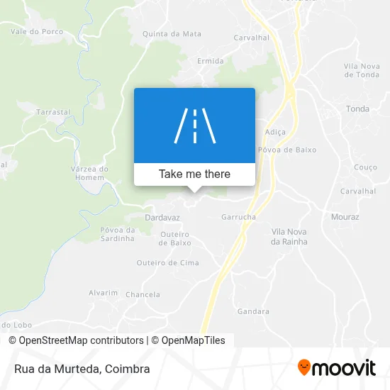 Rua da Murteda mapa