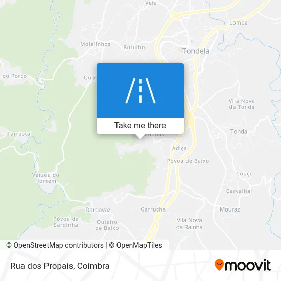 Rua dos Propais map