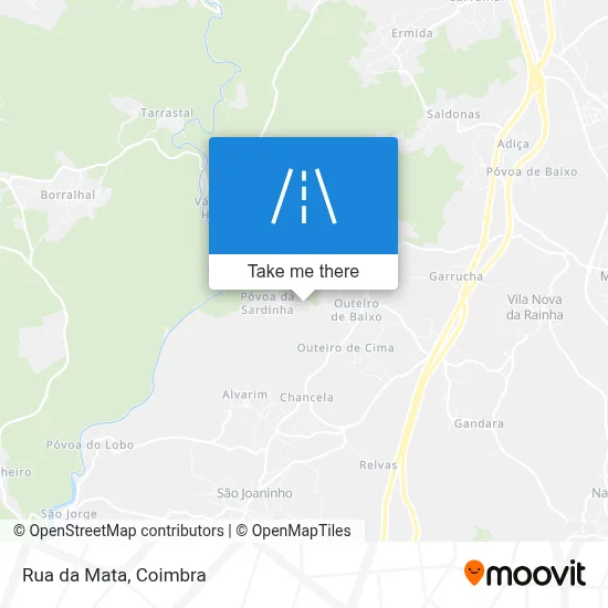 Rua da Mata mapa