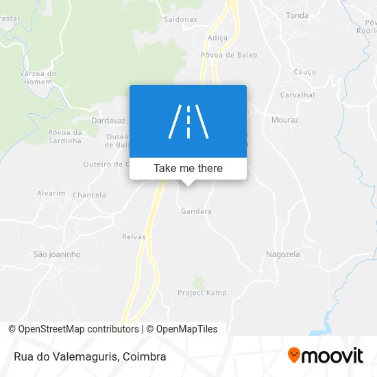 Rua do Valemaguris map