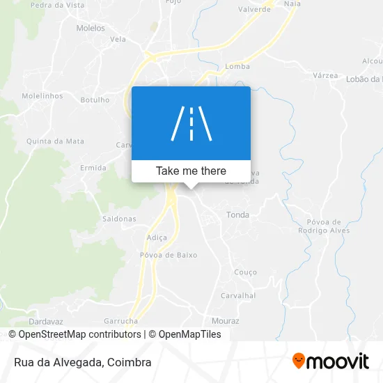 Rua da Alvegada mapa