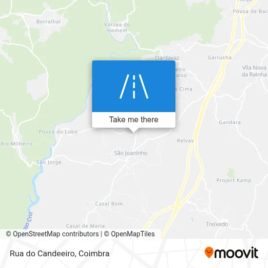 Rua do Candeeiro mapa