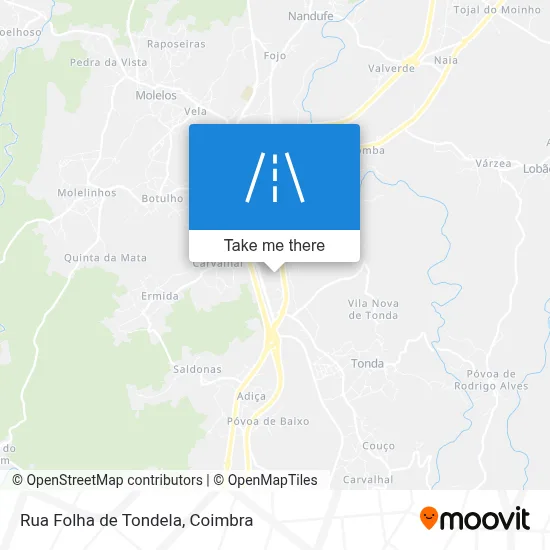 Rua Folha de Tondela map