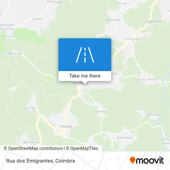 Rua dos Emigrantes mapa