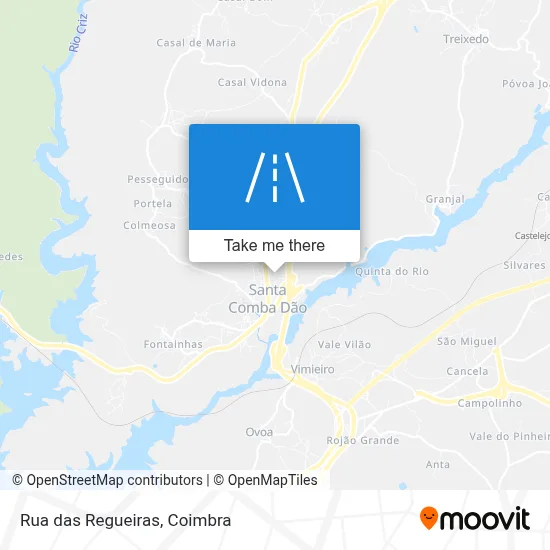 Rua das Regueiras map