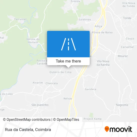 Rua da Castela mapa